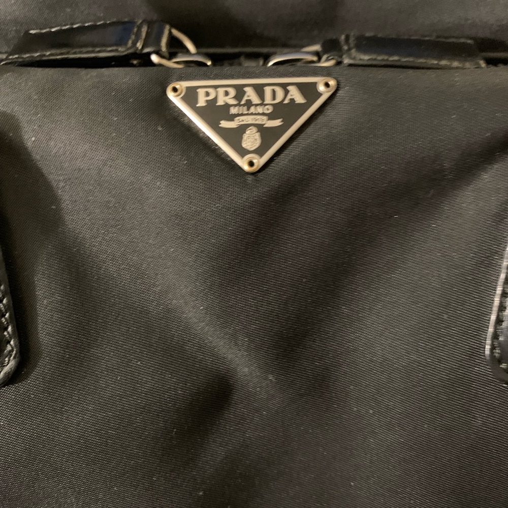 Prada Vintage Prada/Designer purses Black Nylon and Black Leather Satchel
